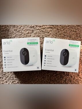 New Arlo Essential Wireless Outdoor Camera, Battery Powered, 1-Cam (Set of 2)